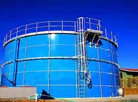 Glas - gesmolten - met - staal tank voor landbouwwaterbehandelingsproject in Ecuador 0