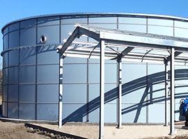 Glas - gesmolten - met - staal tank voor landbouwwaterbehandelingsproject in Ecuador 1