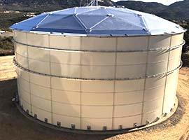 Glas - gesmolten - met - staal tank voor landbouwwaterbehandelingsproject in Ecuador 3