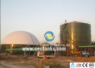 Biogas Anaërobe vertering Dubbel membraan dak Gasproductie Cylindrisch