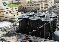 Glanzige met bouten beklede tanks van roestvrij staal voor industriële afvalwaterzuiveringsprojecten