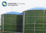 Glas gesmolten met staal gespannen biogasopslagruimte donkergroen