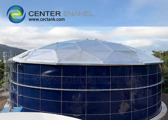 Glas gesmolten met staal Biogasopslagbank Dubbele coating