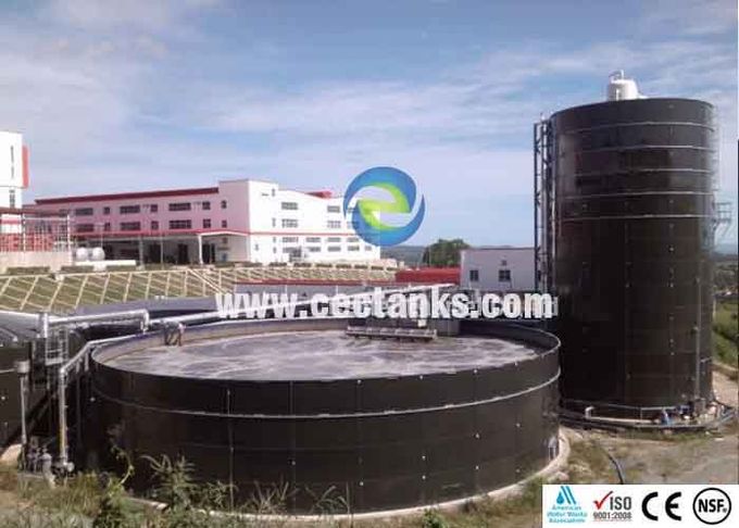 Biogasinstallatie Glas gesmolten stalen tanks Hoge prestaties 6,0 Mohs hardheid 1