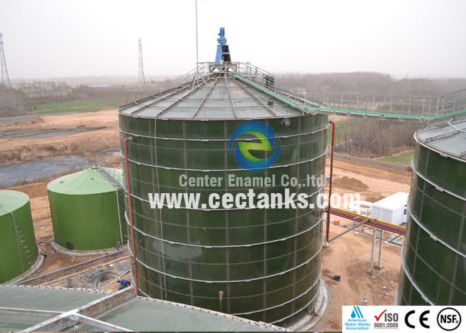 Biogascentrale Glas gesmolten stalen tanks voor anaërobe fermentatie 0
