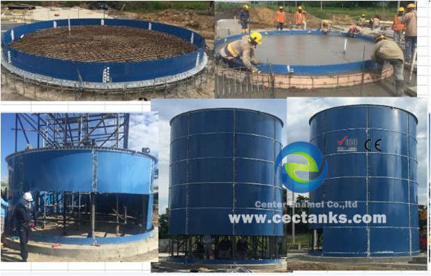 1 -4MW Biogascentrale EPC Turnkey BOT BTO Project Service met Glass Fused To Steel Storage Tanks 0