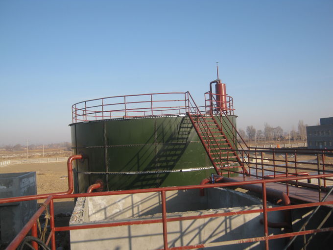 GLS biogasopslagtank voor anaërobe vertering met dubbel membraan dak of glazuur dak 0