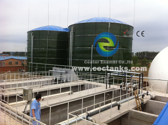 Milieubescherming Bolted Enamel Steel Tank voor stortplaatsen Leachate met zuur / alkali resistent 0