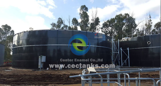 Glas gesmolten met staal biogas opslag tank met corrosiebestendigheid en lage onderhoudskosten 0