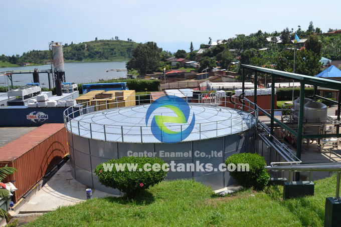 Vloeistofopslagtanks met membraan op het dak voor biogaswater, afvalwater, anaërobe vertering 0