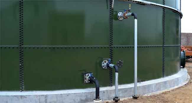 Vloeistofreservoirs van glazen gelast staal / 100 000 gallon waterreservoir 0