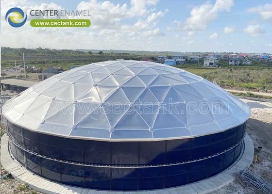 Hoog corrosiebestendig aluminium koepel daken Vinnige installatie op het terrein voor droge bulkopslagtanks