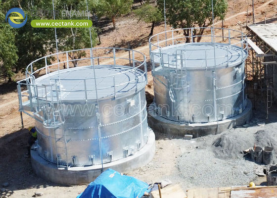 Installatie en operationele efficiëntie gegalvaniseerde stalen watertanks voor brandwateropslag