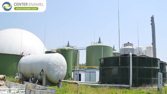 Glas bekleed donkergroen anaërobe verwarmingstank met EGSB-reactor