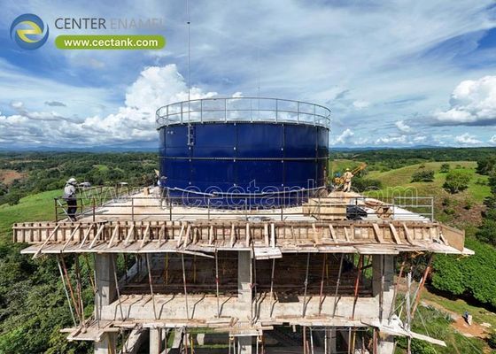 Duurzaam glas bekleed wateropslagcentrum ronde tank met gemakkelijke installatie