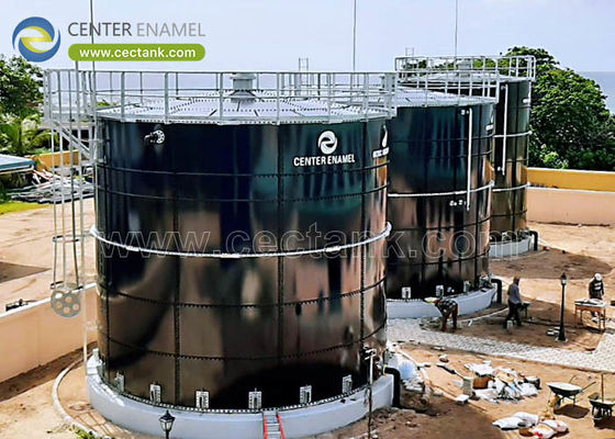 Storage tanks voor stortplaatsen en afvalinzamelingslocaties met gespeld staal