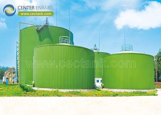 Glasbeklede stalen tanks als continu gemengde tankreactoren (CSTR's) in biogasinstallaties