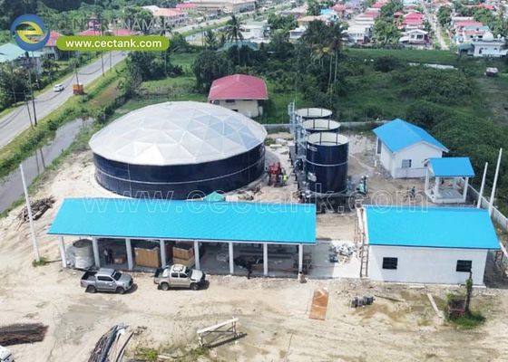 Zelfdragende structuur Doorzichtige aluminiumkoepel daken voor Gabon ruwe olie opslagtanks