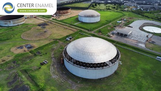 Aluminium Geodesische Koepeldaken voor Smeermiddeltanks - Center Enamel