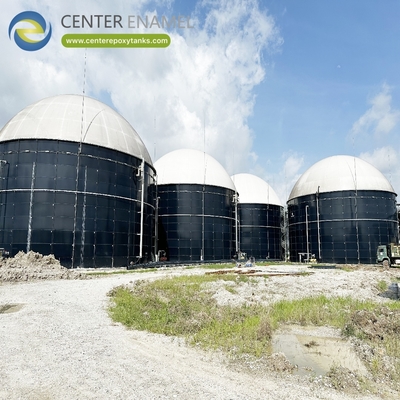 Dubbele membraandaken voor afvalwaterzuiveringsinstallaties: Dekken afvalwater af om biogas op te vangen en vast te houden.