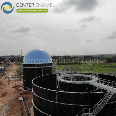 Dubbele membraan daken voor mest biogas tanks: verandert dierlijk afval in hernieuwbaar gas.
