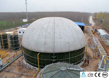Anaërobe biogasverwarmer, biogasopslagbank met driefaseseparator