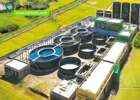 Glas aan Staaltanks/GFS-Afvalwatertanks wordt gesmolten voor Afvalwaterzuiveringsinstallatie die