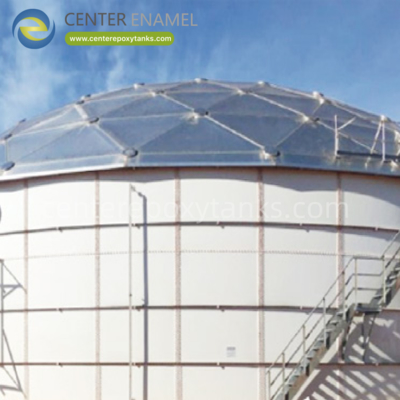 Aluminium geodetisch koepeldak voor afvalwatertanks: ruiken onder controle en afvalwater beschermd