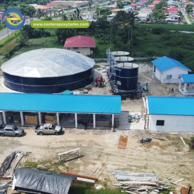 Aluminiumkoepeldak voor geoogste regenwatertanks: biedt een duurzaam, afgesloten dak voor regenwater