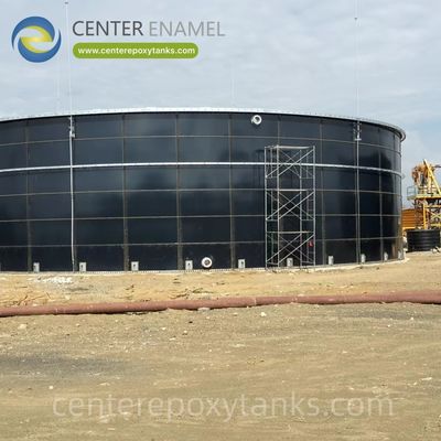 Epoxy gecoate stalen tank voor slibvergisting - Een sterke, gasdichte tank ideaal voor anaerobe vergistingsprocessen.