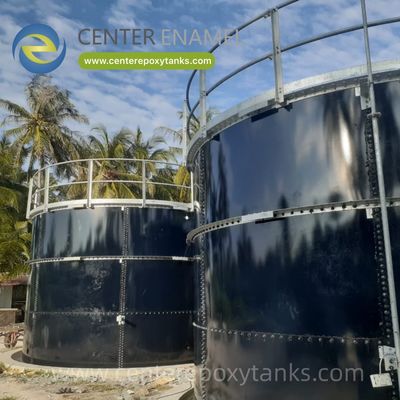 Epoxy gecoate stalen tank voor anaerobe vergisters: Een sterke, gasdichte tank voor efficiënte biogasproductie.