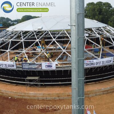 Aluminiumkoepeldak voor gelaste petrochemische productopslagtanks van roestvrij staal: biedt superieure corrosiebestendigheid tegen agressieve chemische dampen en industriële omgevingen