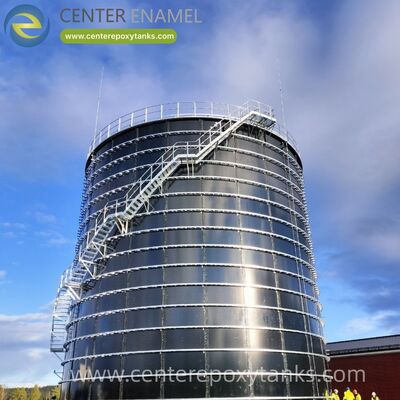 Epoxy gebonden stalen boltentanks als fermentatietanks voor voedselafval: robuuste verteringsvaten ontworpen voor organische ontbinding en biogasverzameling.