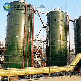 Glas - gesmolten - met - staal gespannen tanks met dubbel membraan dak als biogas tanks