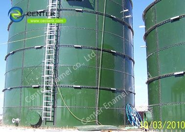 Groen glas gesmolten stalen tanks met aluminium legering holdek dak en vloer voor afvalwaterzuiveringsinstallatie