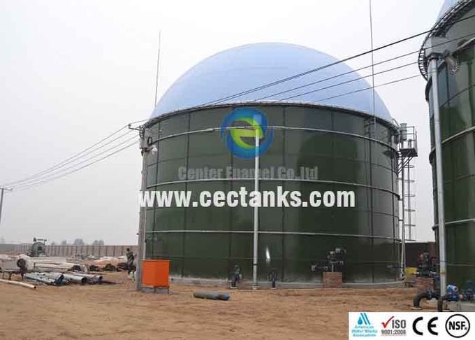 Biogasopslagtanks met glazen bekleding, anaërobe verteringstanks voor biogas 0