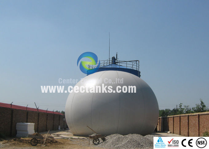 Biogasopslagcentrum met een gespannen, met een laag staal beklede biogasopslagcentrale, biogevertorentank 2,000,000 Gallons 1