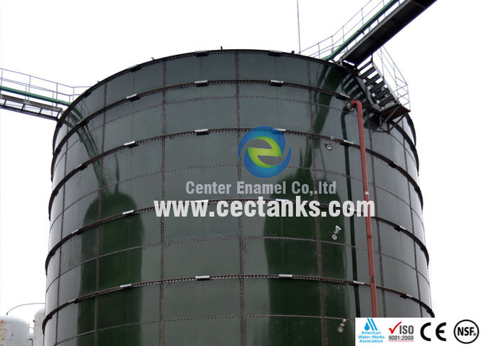 Afvalwaterzuiveringsinstallatie Glas gesmolten stalen tanks met conisch zelfdragend dak en vloer 1