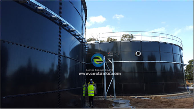 Mini-biogas anaërobe verwarmingstank, glas gesmolten met staal tank voor gas / vloeistof ondoordringbaar 0