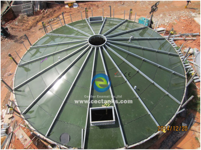 Centrum Emaille Draagbare Montage Biogas Anaërobe Digester Tank voor afvalwater verwijdering ISO 0
