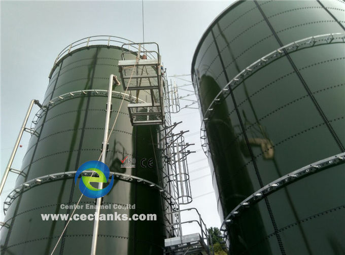Mini-biogas anaërobe verwarmingstank, glas gesmolten met staal tank voor gas / vloeistof ondoordringbaar 3