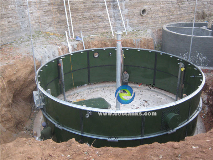 Centrum Emaille Draagbare Montage Biogas Anaërobe Digester Tank voor afvalwater verwijdering ISO 1