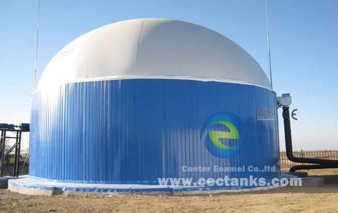 Biogas septic tank / opslag tank met dubbel membraan dak 2