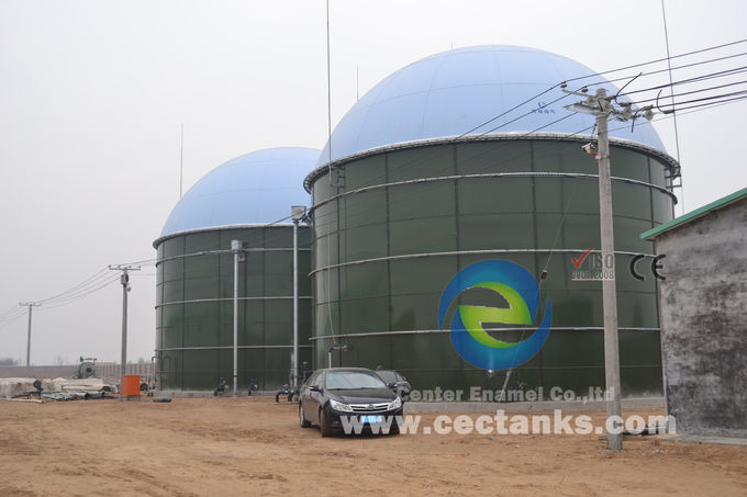 Biogas septic tank / opslag tank met dubbel membraan dak 0
