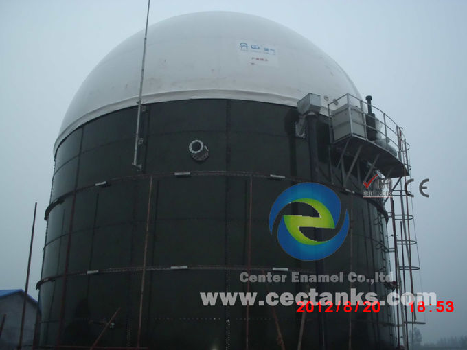 Biogas septic tank / opslag tank met dubbel membraan dak 1