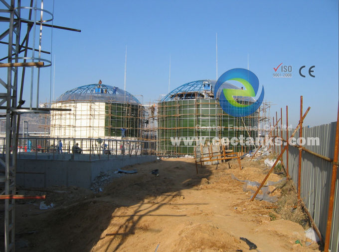 Ontwikkelaar van " glas-gesmolten-in-staal " gespannen tanks en silo's biogascontainer 0