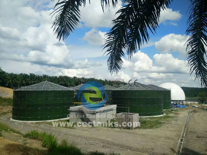 Staal anaërobe reactor met PVC membraan, biogasopslag voor waterzuiveringsinstallatie. 0